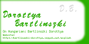 dorottya bartlinszki business card